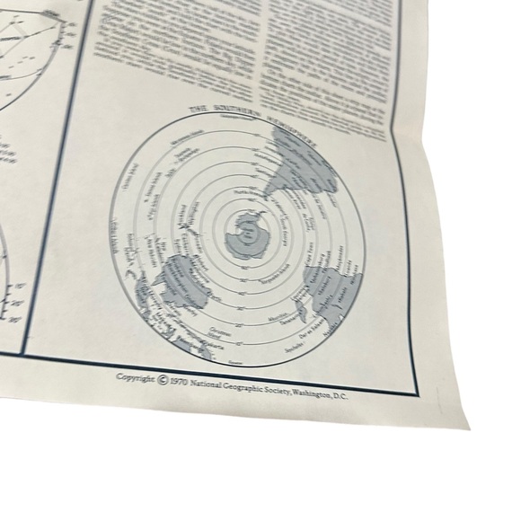 Vtg 1970 National Geographic Celestial Map of the Heavens Star Chart Poster - Picture 10 of 13